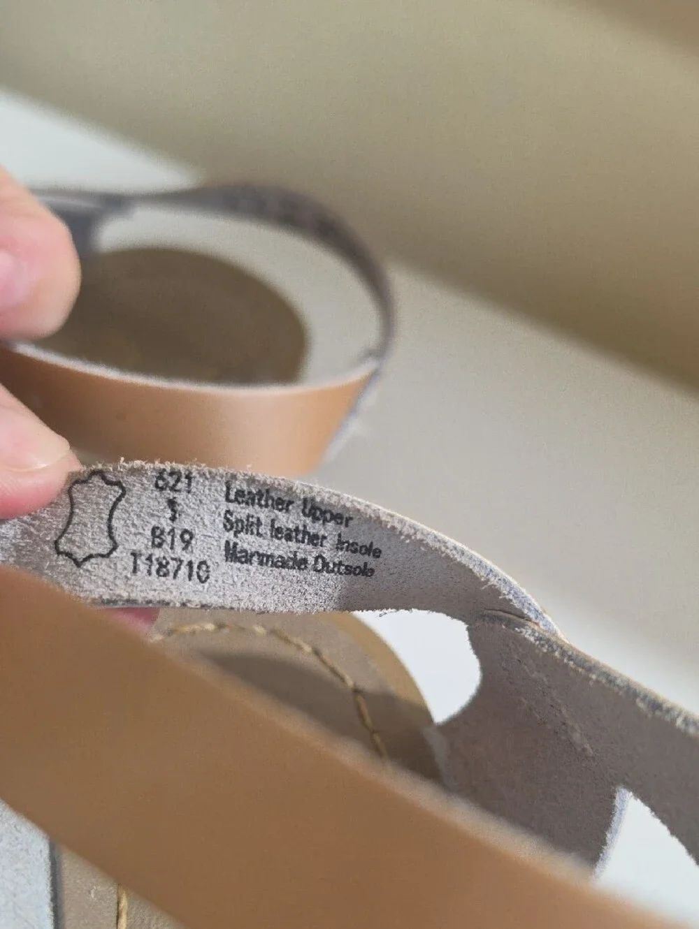 Salt Water Sans Braided Leather Metallic  Rose Gold Ankle-Strap Sandals Sz 1